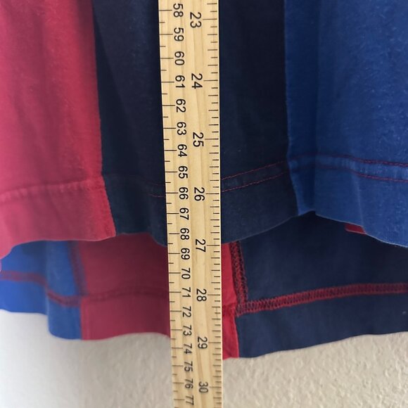 American Heritage Trail VTG 90s Polo Shirt Short Sleeve Men XL Striped Red Blue - Picture 3 of 10